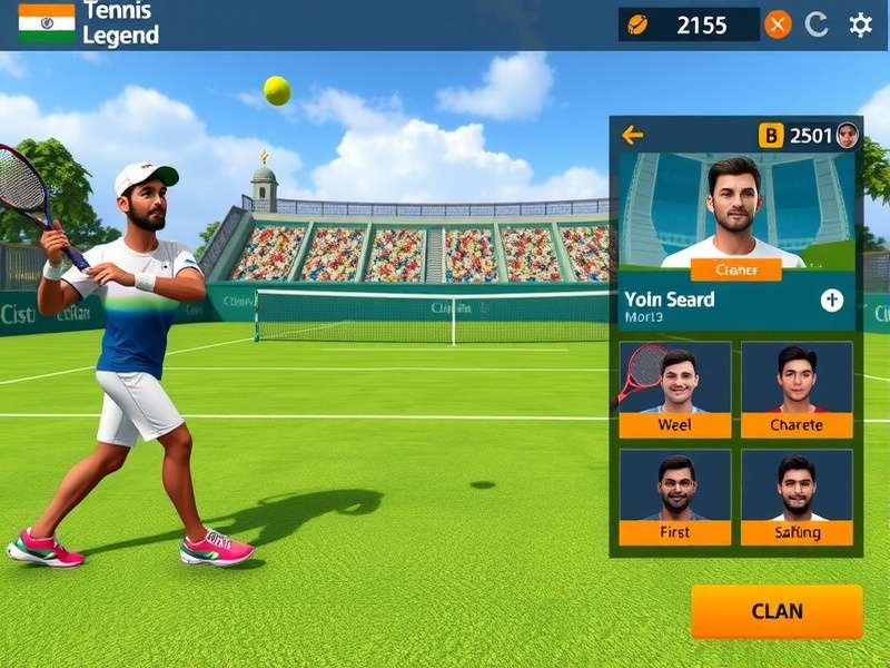 Tennis Legend India tournament mode screenshot